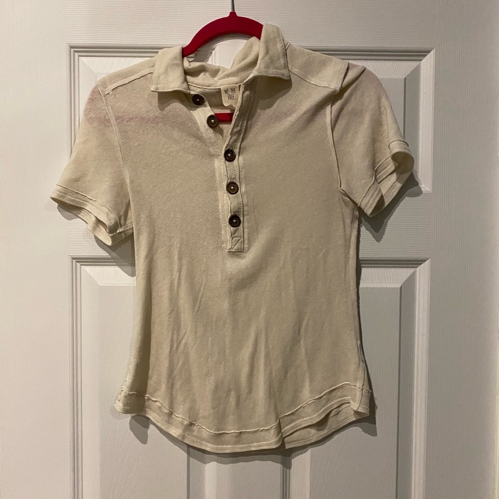 Free people button up collar shirt